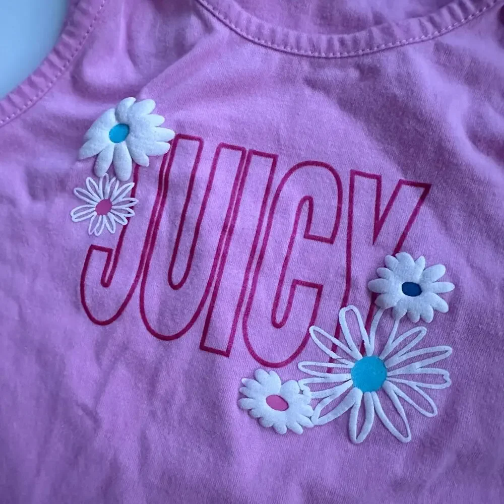Juicy Couture Short Set - Logo & Daisy Print - Size 6X